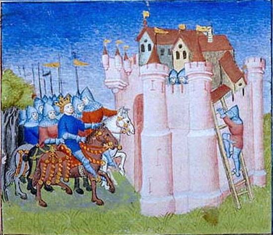 Målning slaget vid Soissons