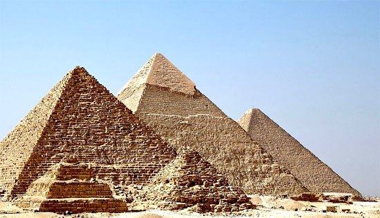 Pyramider i Giza Egypten